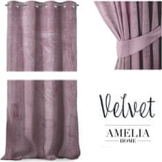 AmeliaHome Závěs Velvet 140x270 cm fialovo/růžový, velikost 140x270