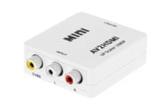 Cabletech Zásuvka převodníku signálu Zásuvka AV - CHINCH CVBS + AUDIO - HDMI bílý KOM0983