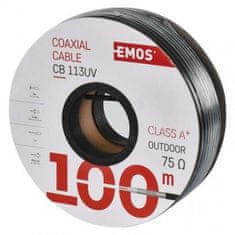 Emos Koaxiální kabel CB113UV S5265, 100m, černý 2305113500