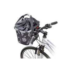 KLICKfix Košík Bikebasket - na řídítka, šedá/bubliny