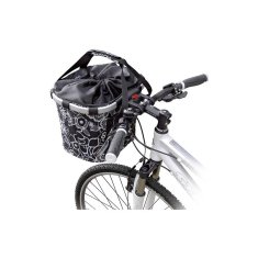 KLICKfix Košík Bikebasket - na řídítka, černá/květiny