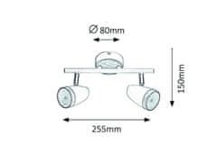 Rabalux  KAREN 5565 LED stropní bodové svítidlo 2x4W | 560lm | 3000K | IP20 - bílá