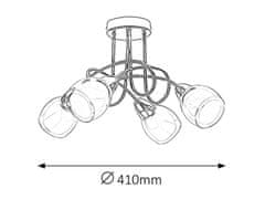 Rabalux Rabalux stropní svítidlo Dave E14 4x MAX 40W chromová 6083