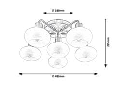 Rabalux Rabalux stropní svítidlo Sorina E14 6x MAX 40W patinovaná mosaz 3918