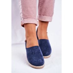 Dámské espadrilky Slide-on Navy Blue velikost 38