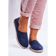 Dámské espadrilky Slide-on Navy Blue velikost 38