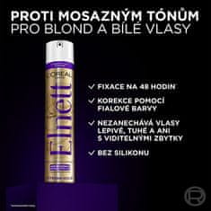 L’ORÉAL PARIS Mikrodifuzní lak na vlasy pro blond a bílé vlasy Elnett (Anti-Brassiness Color-Correcting Purple Mic