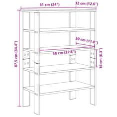 Vidaxl Botník černý 61x32x87,5 cm kompozitní dřevo