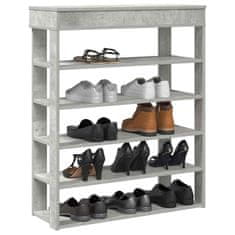 shumee vidaXL Shoe Rack betonově dub 80x30x98 cm kompozitní dřevo