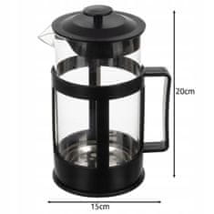 Ruhhy 24565 Konvice na kávu, French press, čaj 1000 ml sklo