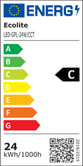 Ecolite Ecolite SMD panel 24W 59,5cmx3,3cm 4000lm CCT IP20 LED-GPL-24W/CCT