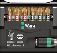 Wera Sada bitů PH, PZ, Torx + držák Bit-Check 12 Diamond 1