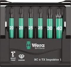 Wera Sada bitů Torx Bit-Check 6 TX Impaktor 1