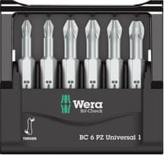 Wera Sada bitů, hroty 6 kusů křížové PZ Bit-Check 6 PZ Universal 1