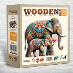 Wooden city Dřevěné puzzle Módní sloni 250 dílků