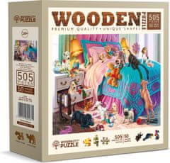 Wooden city Dřevěné puzzle Nezbedná štěňata 505 dílků