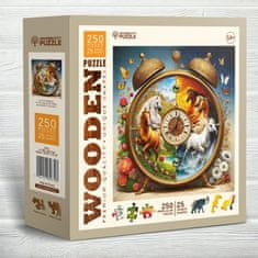 Wooden city Dřevěné puzzle Koňské hodiny 250 dílků