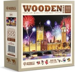 Wooden city Dřevěné puzzle Noční Londýn 505 dílků