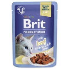 Brit Kapsička Premium by Nature hovězí filety v želé 85g