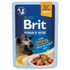 Brit Kapsička Premium by Nature tuňák filety v omáčce 85g