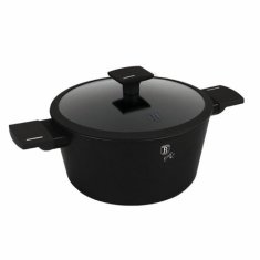 Berlingerhaus Kastrol s titanovým povrchem a poklicí 24 cm Matte Black Collection BH-8188