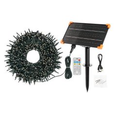 Xmas King XmasKing LED řetěz 20m 1000 LED solární venkovní, teplá bílá (LED světelný řetěz venkovní)