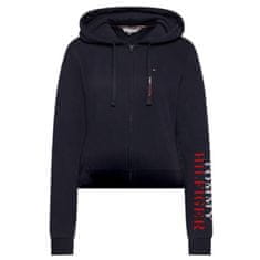 Tommy Hilfiger Zkrácená mikina s kapucí W UW0UW03938 tmavě modrá - Tommy Hilfiger L