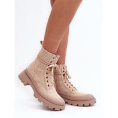 Dámské boty Trapper Lace-up Beige velikost 40