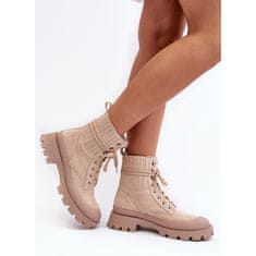 Dámské boty Trapper Lace-up Beige velikost 40