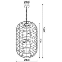 ACA ACA Lighting Vintage závěsné svítidlo OD90983P