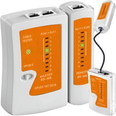 MG Bigstren tester kabelů RJ45 / RJ11, bílý/oranžový