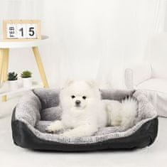 MG Plush Bed pelíšek pro kočky a psy 60x45 cm, šedý