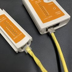 MG Bigstren tester kabelů RJ45 / RJ11, bílý/oranžový