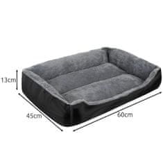 MG Plush Bed pelíšek pro kočky a psy 60x45 cm, šedý