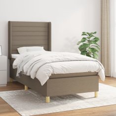 Vidaxl Box spring postel s matrací taupe 100 x 200 cm textil