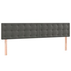 Vidaxl Box spring postel s matrací tmavě šedá 200x200 cm samet