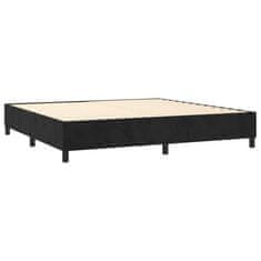 Vidaxl Box spring postel s matrací černá 200x200 cm samet