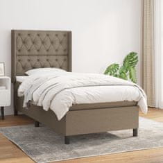 Vidaxl Box spring postel s matrací taupe 80x200 cm textil