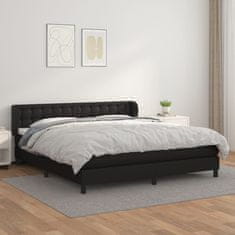 Vidaxl Box spring postel s matrací černá 160x200 cm umělá kůže