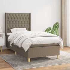 Vidaxl Box spring postel s matrací taupe 90x190 cm textil