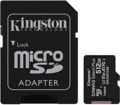 HADEX Paměťová karta KINGSTON micro SDHC 512GB Class 10 + adaptér