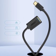 Ugreen UGREEN USB-A 3.0 (samice) na USB-C 3.0 (samec) OTG adaptér – Bílá KP35190