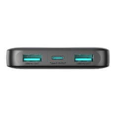 Joyroom Powerbanka - 10 000 mAh, 2,4A, 2x USB-A, 1x USB-C - Černá KP35161