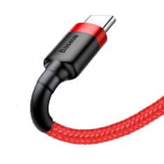 Borofone Baseus Cafule USB-A na USB-C kabel QC 3.0, 3A - 0,5 m – Červená/Černá KP35153