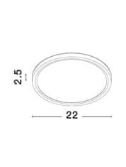 Nova Luce NOVA LUCE stropní svítidlo DIXIE LED stropní svítidlo černá 18W 3000K/4000K/6500K D220 H25 9060187