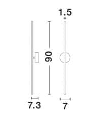 Nova Luce NOVA LUCE nástěnné svítidlo ADEN LED 15W 3000K hliník černá 9081101