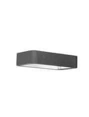 Nova Luce NOVA LUCE venkovní nástěnné svítidlo NED tmavě šedý hliník skleněný difuzor LED 2x6W 3000K 220-240V 2x38st. IP54 světlo po dvou stranách 9104021