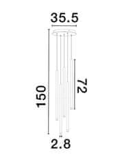 Nova Luce NOVA LUCE závěsné svítidlo DANDIA černý hliník LED závěsné svítidlo 30W 3000K 9540203