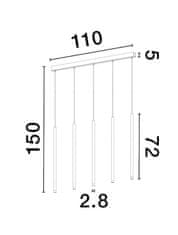 Nova Luce NOVA LUCE závěsné svítidlo DANDIA černý hliník LED závěsné svítidlo 27W 3000K 9540202