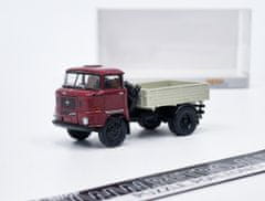 Brekina IFA W 50 valník (1965) tmavě červená/šedá Brekina 1:87